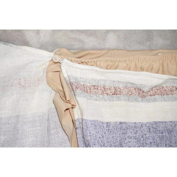 ZARA Sarong Striped Wrap Skirt Tie Waist Multi-Color Boho Size M Medium - Picture 5 of 13